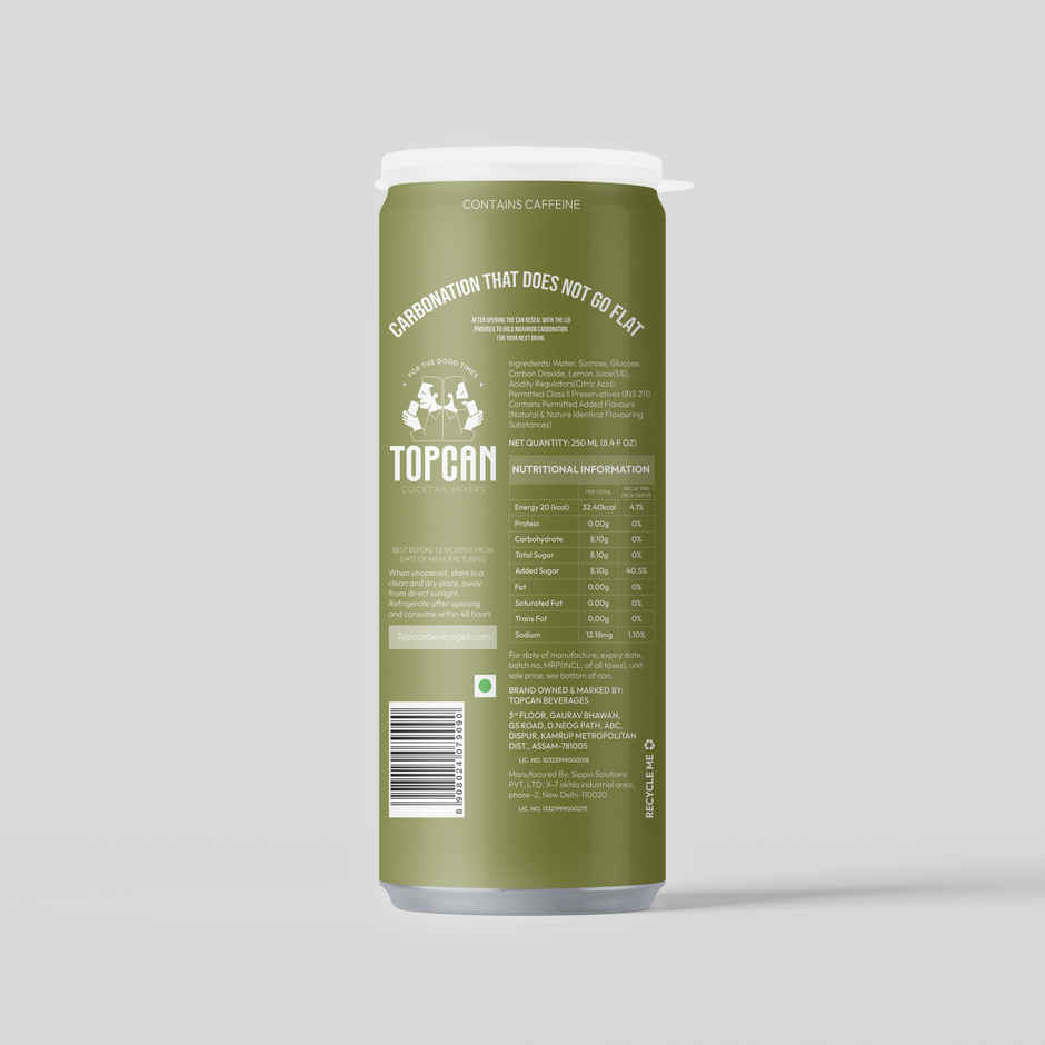 TOPCAN Ginger Ale with Caffeine | Carbonation That Doesn't Go Flat