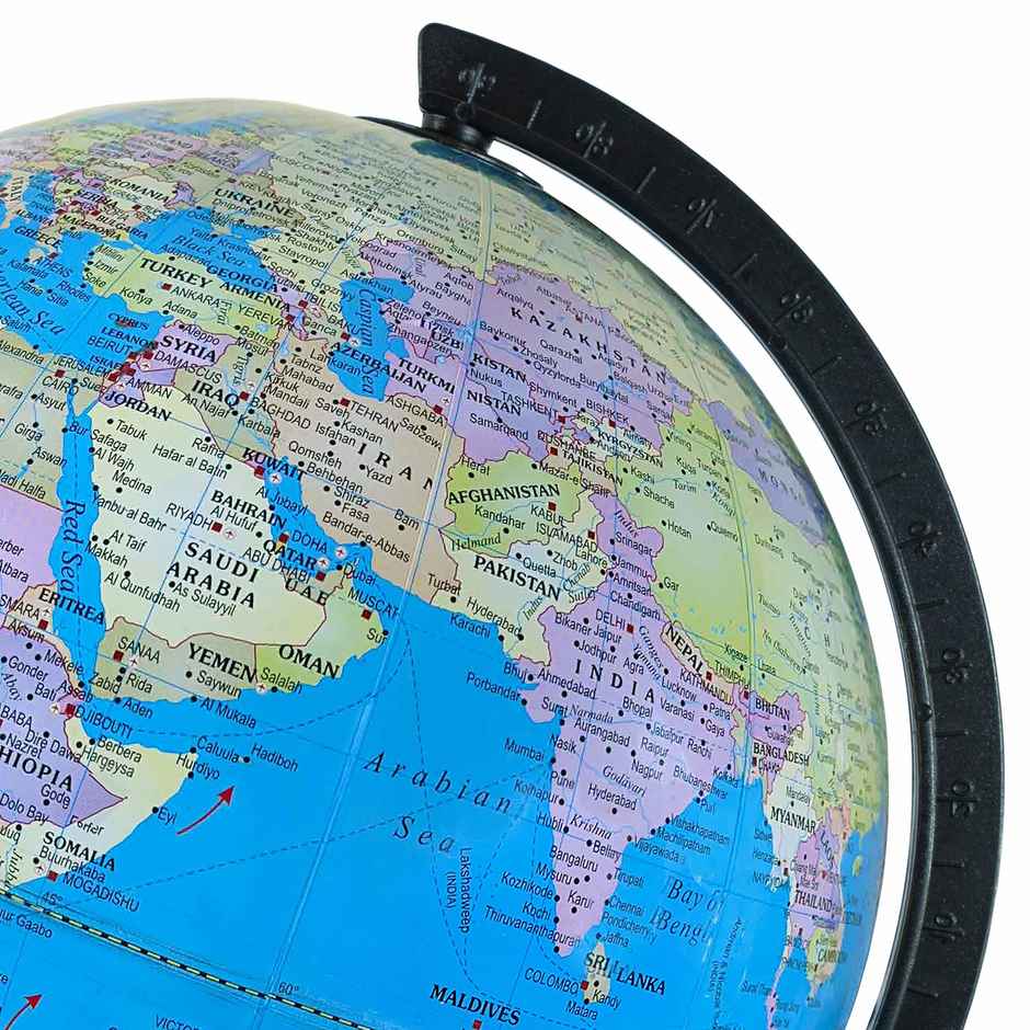 ABK Educational Rotating World Globe 10 Inch Height, 8 inch diameter Rotating