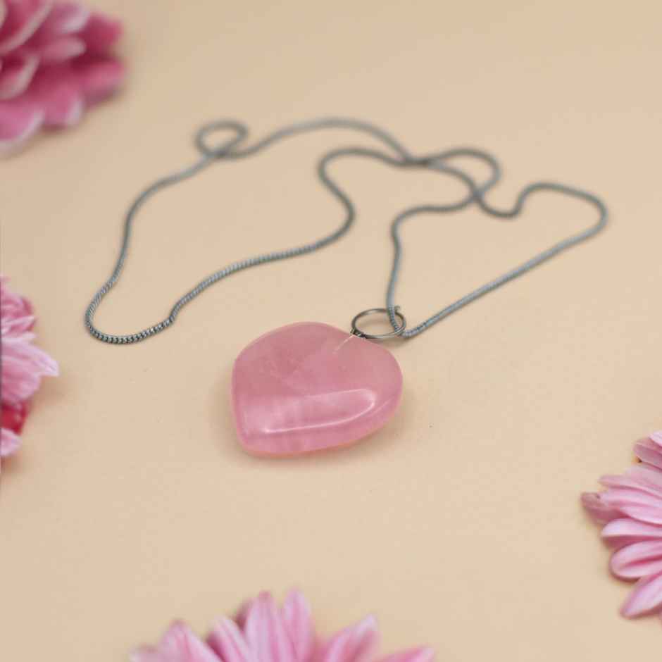 Astrotalk Rose Quartz Heart Pendant