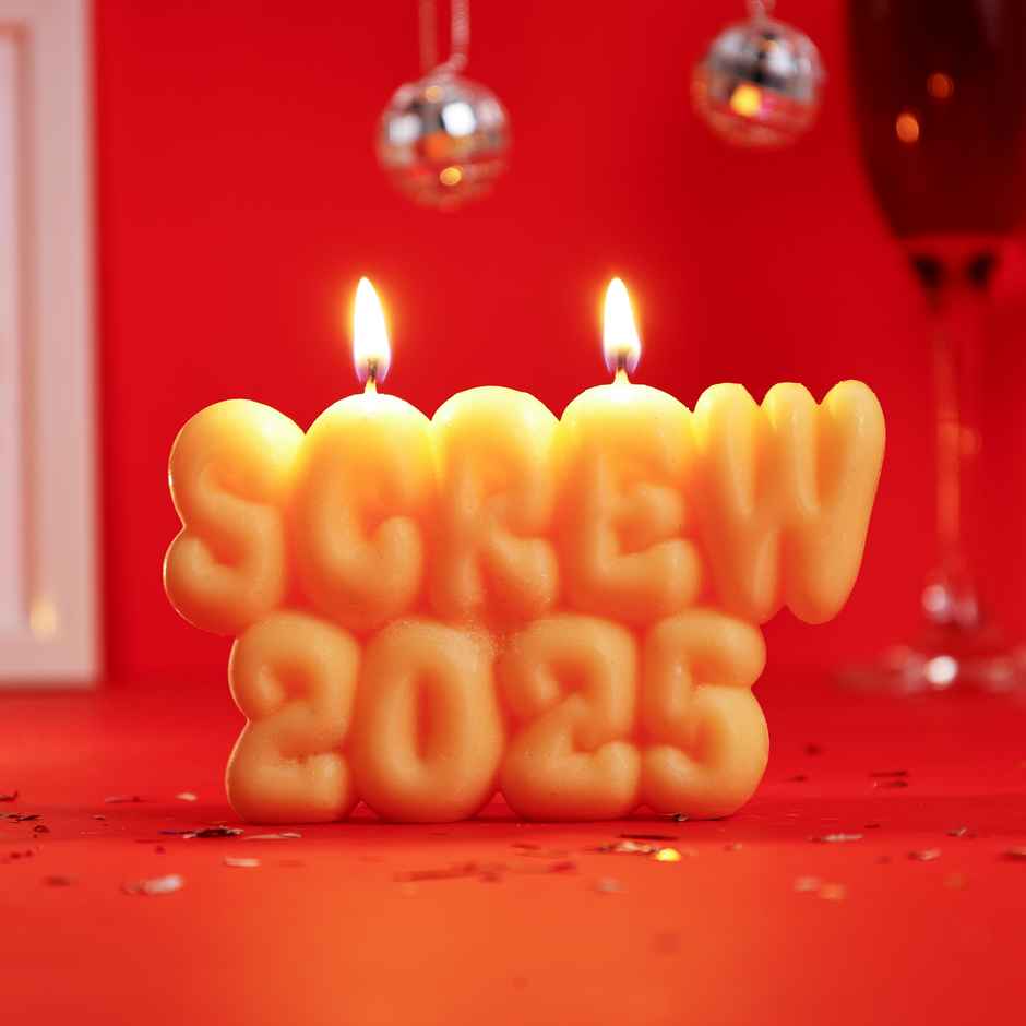 Screw 2025 Candle | Funny Secret Santa and New Year Gift | New Year Party Decor Essentials