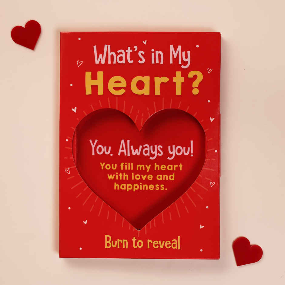 Burn to Reveal Secret Love Message Card | Oye Happy