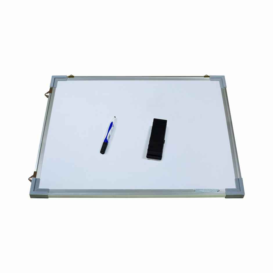 Abk Non Magnetic Double Sided White Board And Chalk Board 2Ft x 1.5Ft With 1 Eraser, 2 Markers