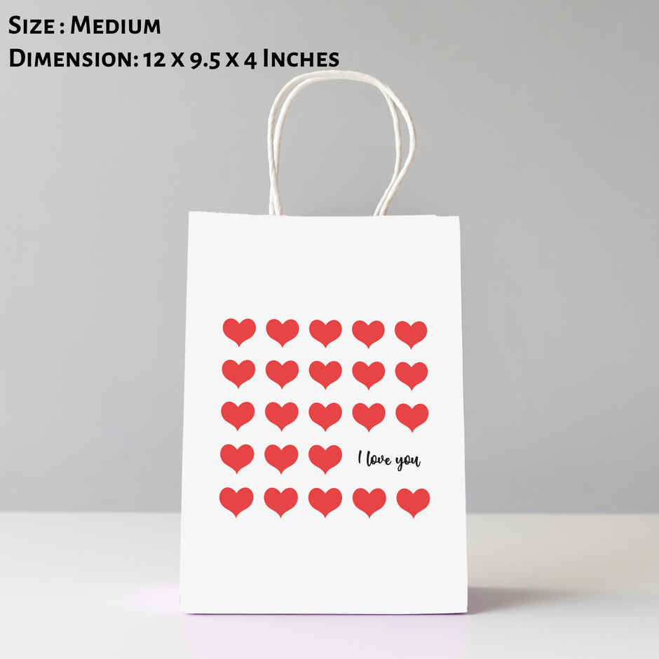 I Love You Gift Bag | Medium | 30 x 24 x 10 cm | Happy Mail