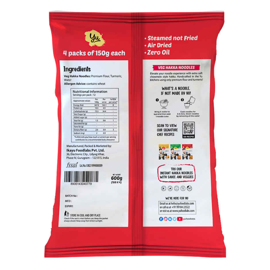 Yu Veg Hakka Noodles - Family Pack