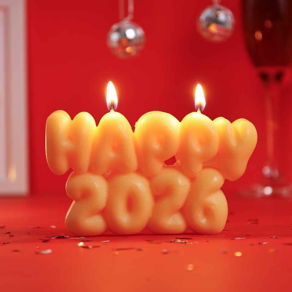 Happy 2026 Candle | Secret Santa & Christmas Gift and New Year Party Essential
