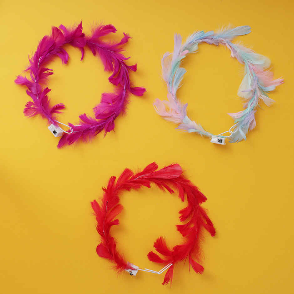 Feather LED Tiara | Birthday Celebration | Party Needs | Assorted | Propcon