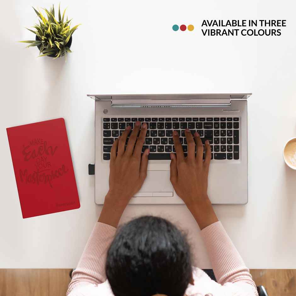 Paperkraft Designer Series With Pu Leather | Red | 192 Pages