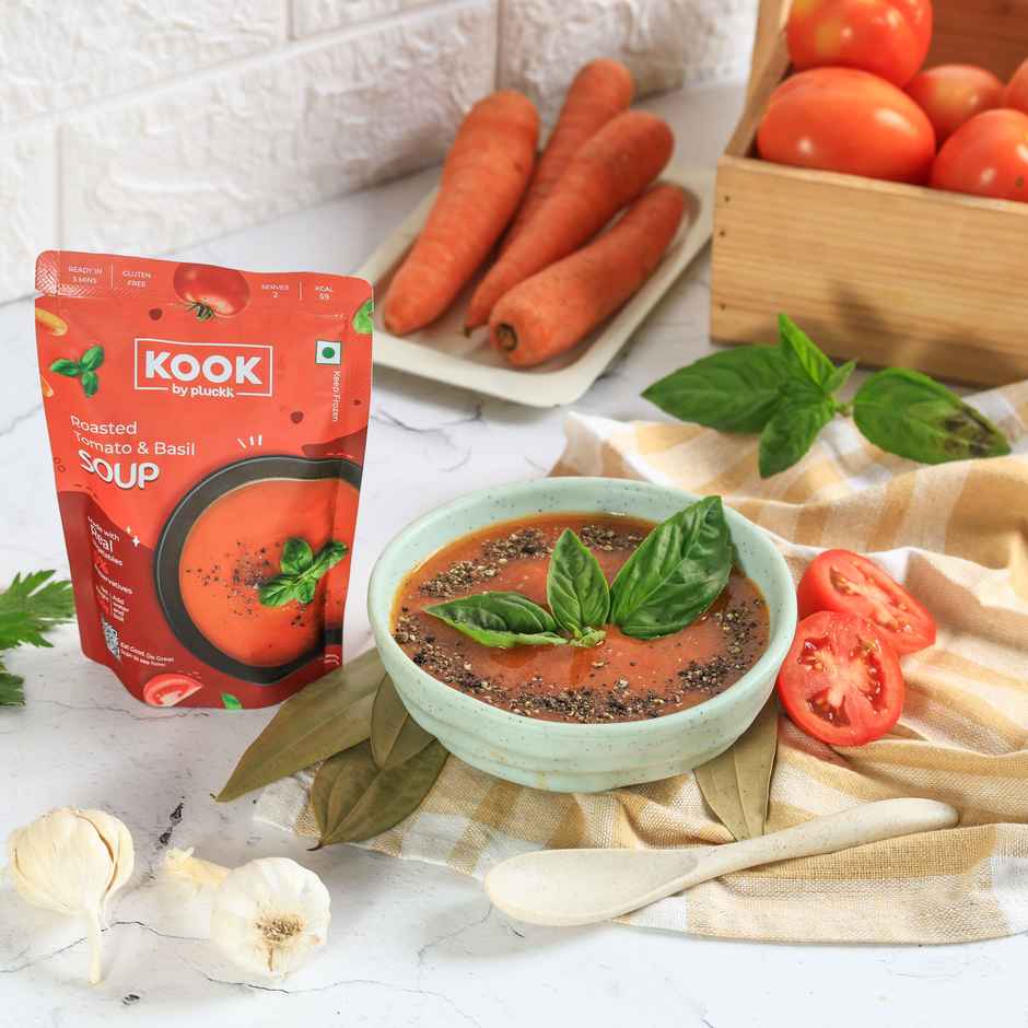 Pluckk Gluten Free Roasted Tomato and Basil Soup | Serves 2