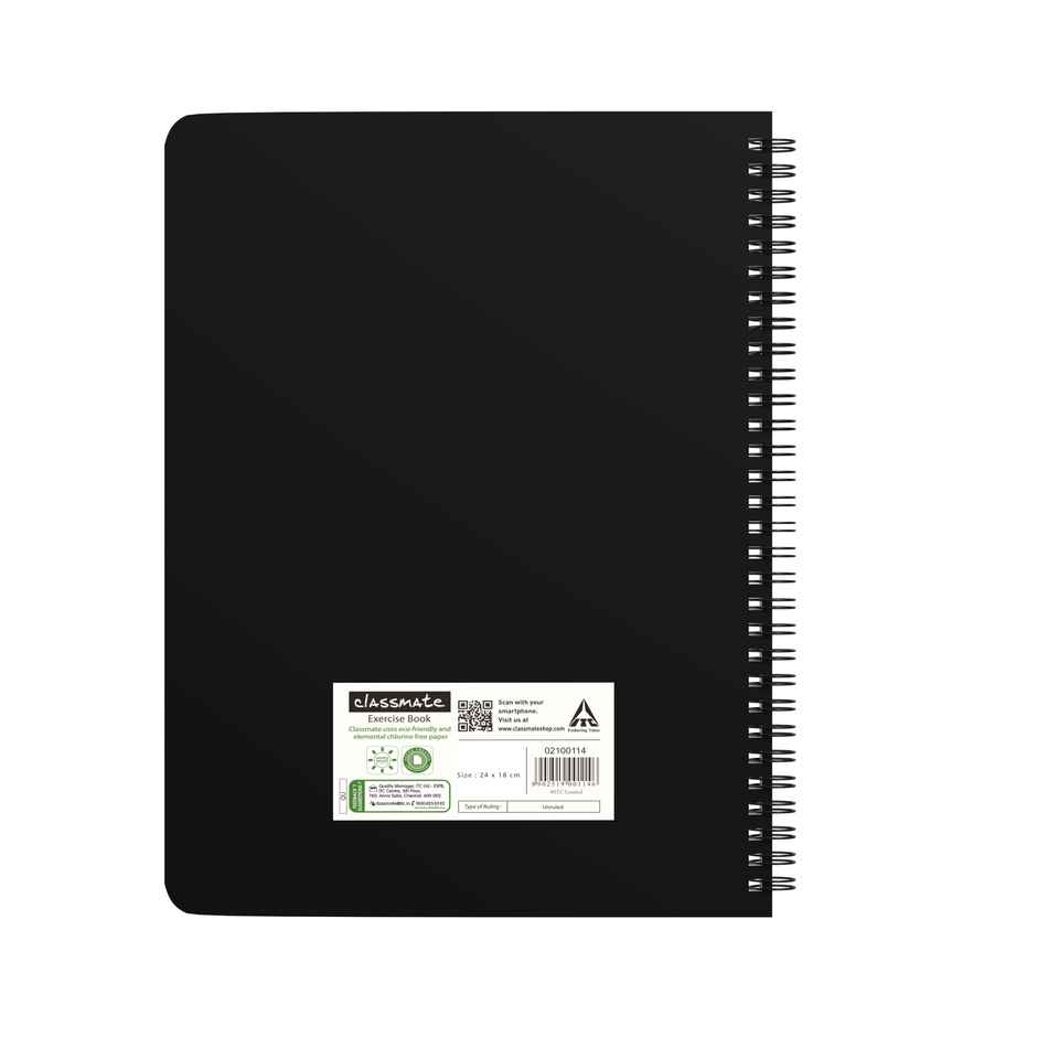 Classmate Pulse Spiral Unruled Notebook | 24 x 18 cm | 302 Pages | Assorted Designs