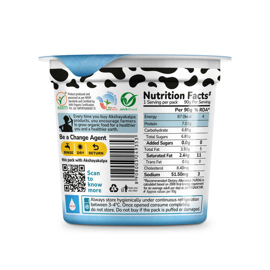 Akshayakalpa Organic Greek Yogurt - Natural Combo 