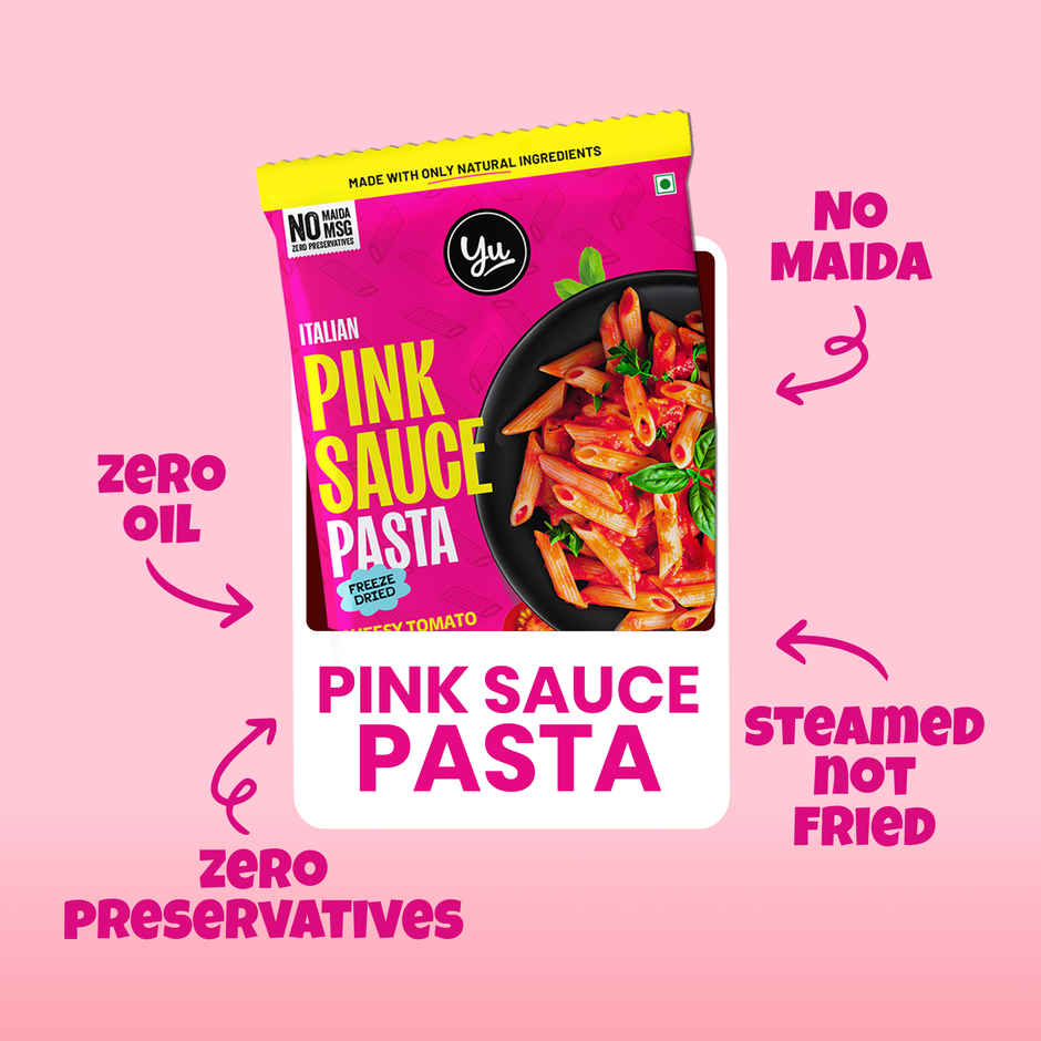 Yu Pink Sauce Instant Wheat Pasta | Penne - Combo Pack
