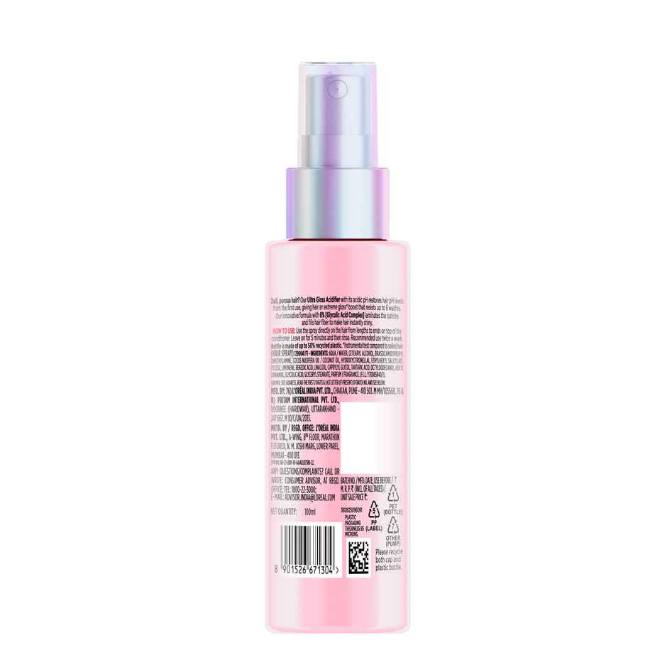 L'Oreal Paris Glycolic Gloss Acidifier Rinse-Off Spray | for lasting shine