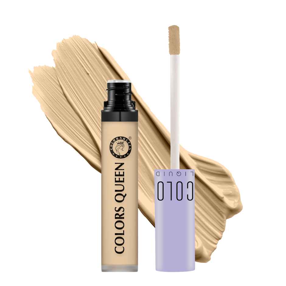 Colors Queen Conceal & Reveal Liquid Long Lasting Concealer with Matte Finish| Light Ivory