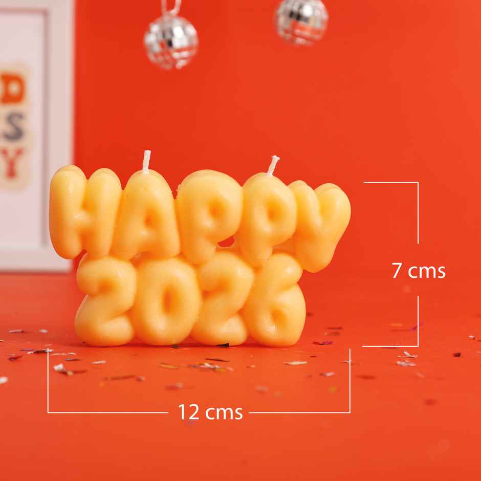 Happy 2026 Candle | Secret Santa & Christmas Gift and New Year Party Essential