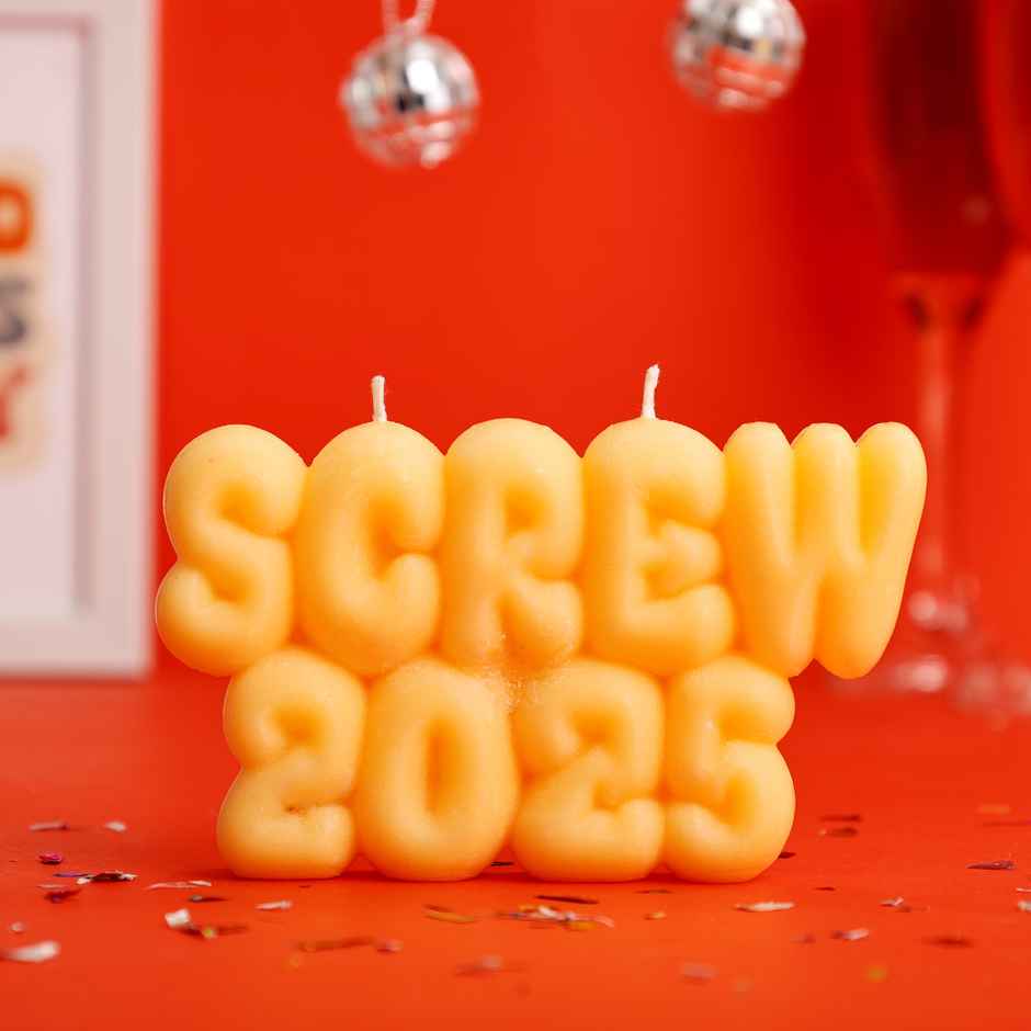 Screw 2025 Candle | Funny Secret Santa and New Year Gift | New Year Party Decor Essentials