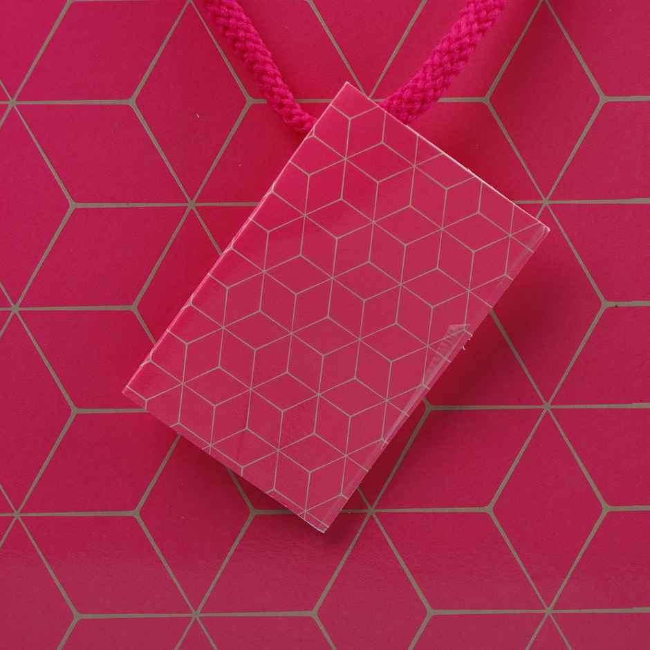 Archies Pink Abstract Printed Gifitng Bag Small Pack of 2