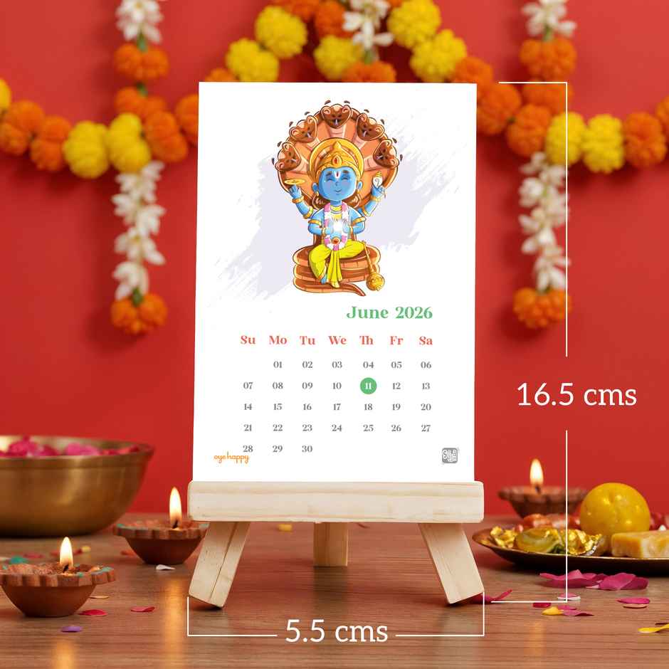 Divine Doodles Desk Calendar 2026 Unique Festive Gift Holidays  | Gifting Essential