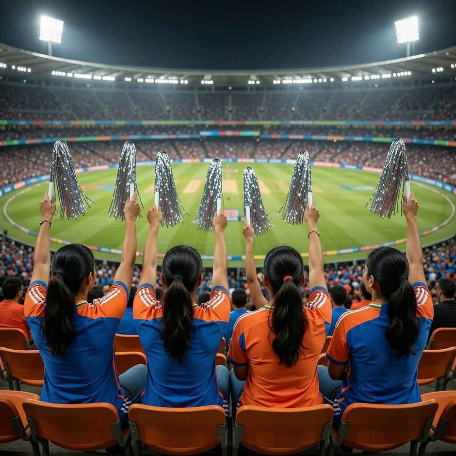 Cheerleading Pom Pom Silver | Pom Poms for Cricket Match Cheering & Sports Parties | Propcon