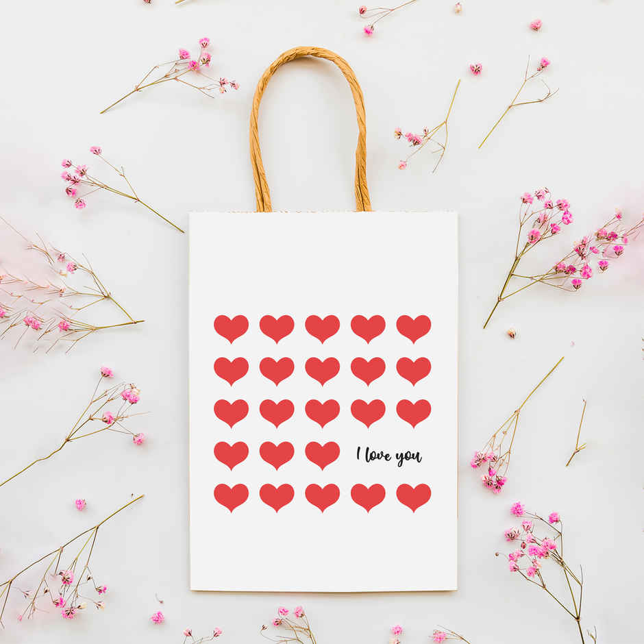 I Love You Gift Bag | Medium | 30 x 24 x 10 cm | Happy Mail