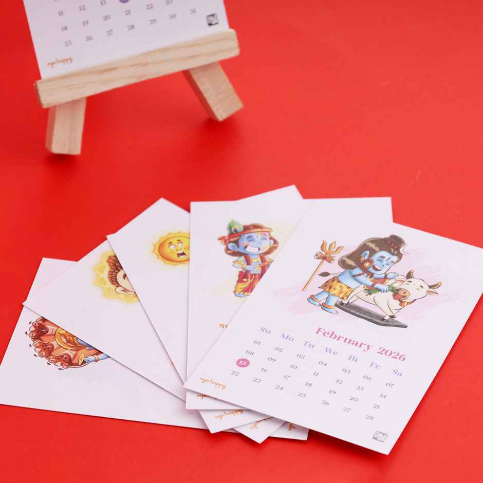 Divine Doodles Desk Calendar 2026 Unique Festive Gift Holidays  | Gifting Essential