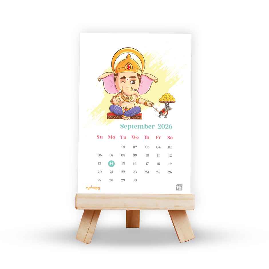 Divine Doodles Desk Calendar 2026 Unique Festive Gift Holidays  | Gifting Essential