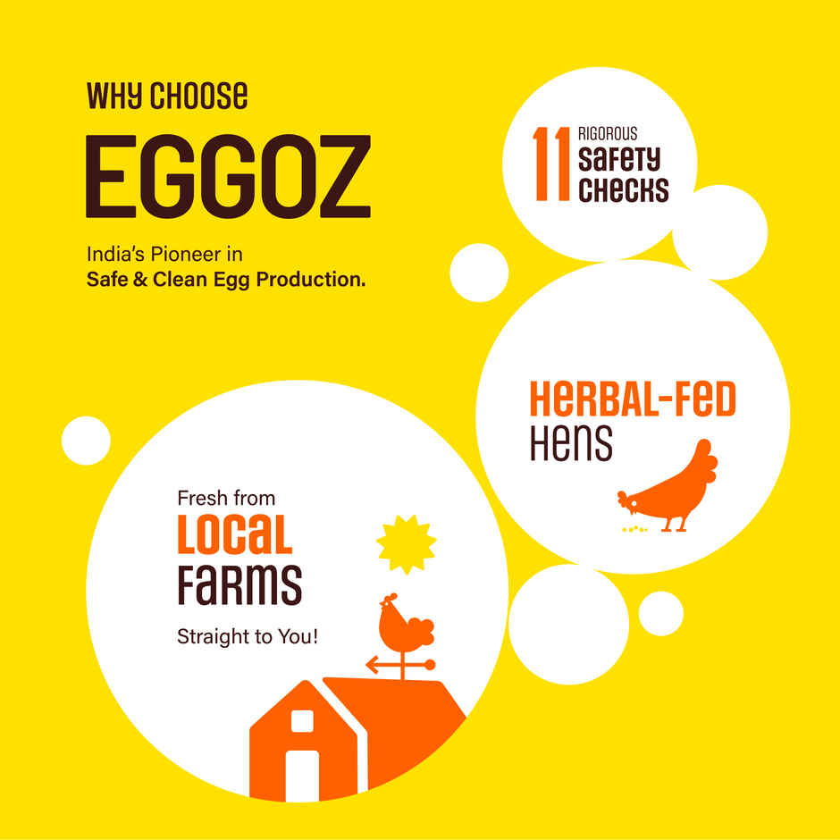 Eggoz Nutrition Protein Rich Farm Fresh White Eggs (30pc) & Broccoli (1pc) Combo