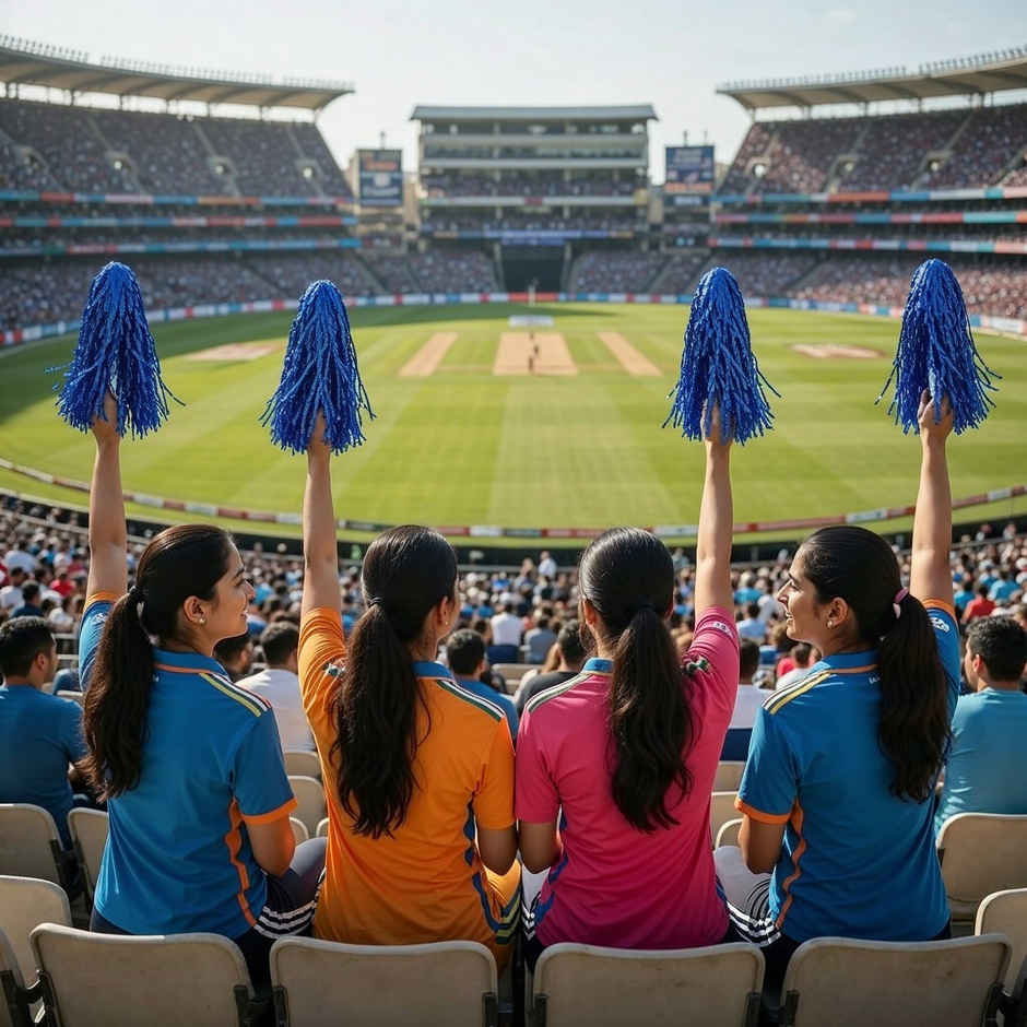 Cheerleading Pom Pom Blue Pom Poms for Cricket Match Cheering & Sports Parties | Propcon