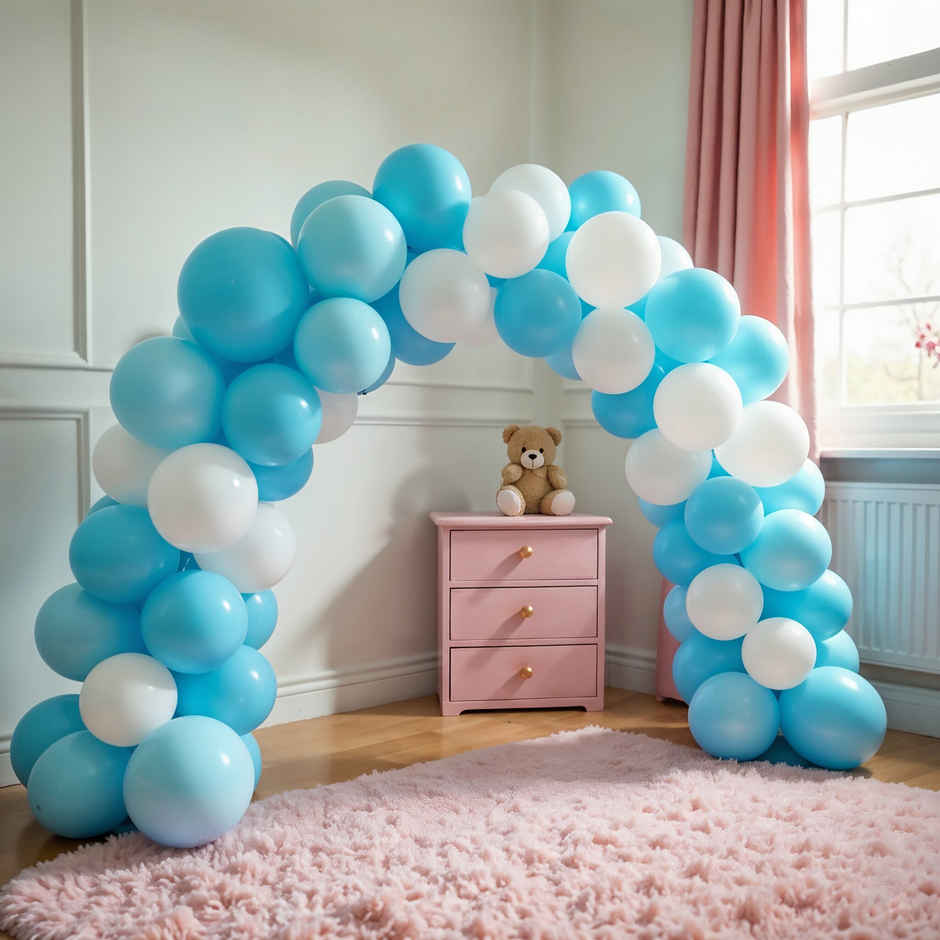 Blue And White Balloons | Pack of 25 | Propcon