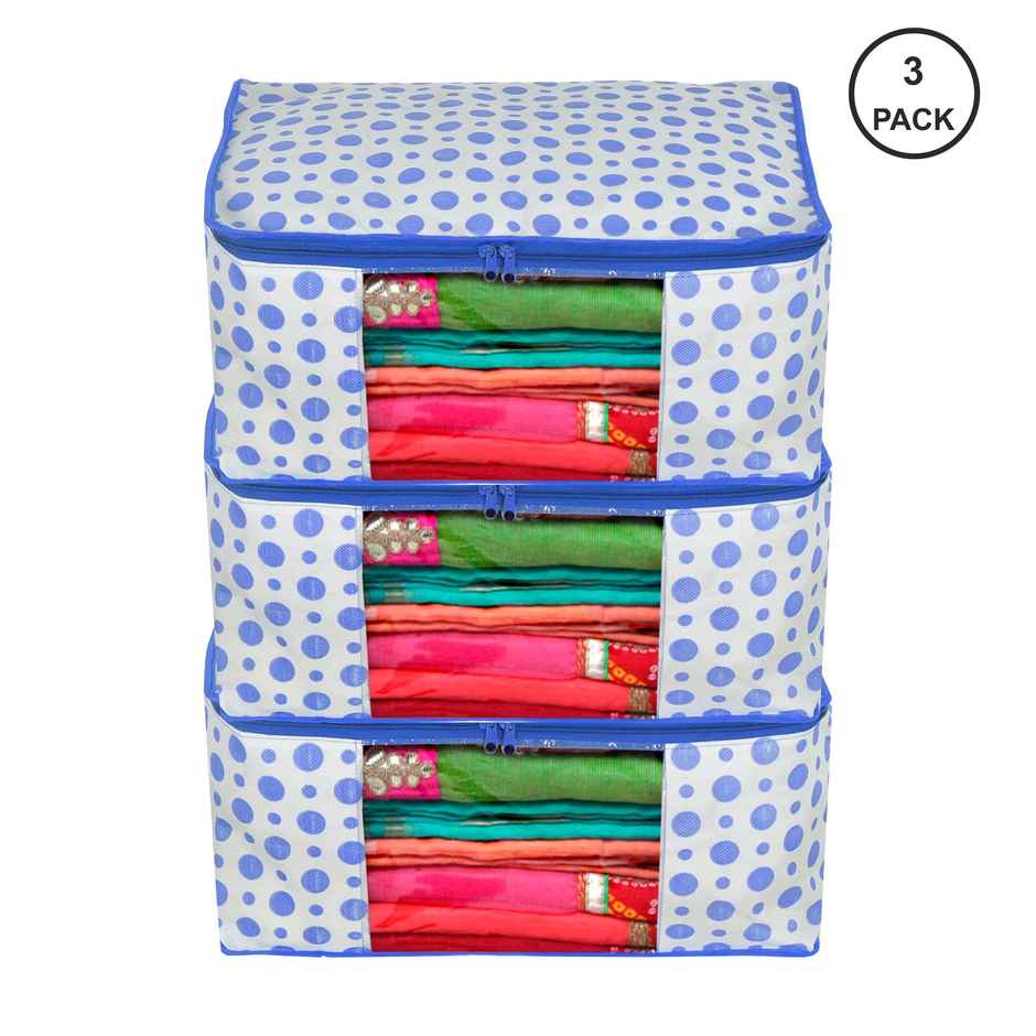 Capsicum Saree Cover - Grey Sonali | Pack Of 3