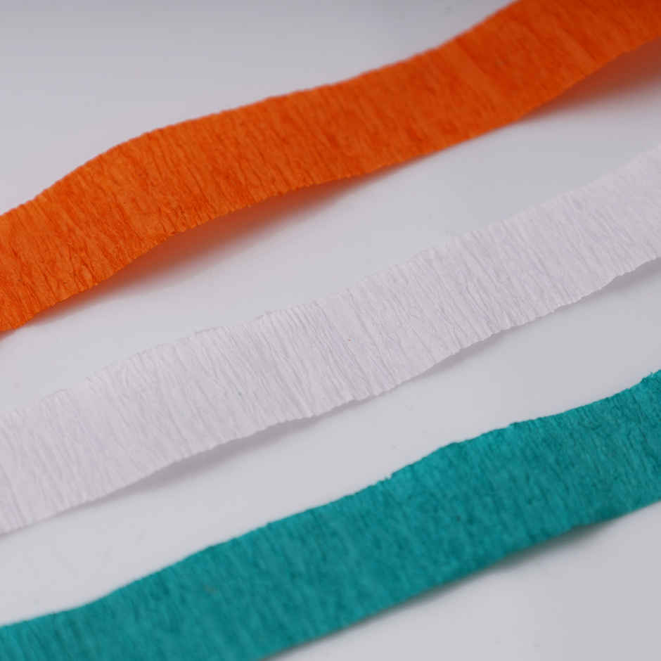 Tricolour Paper Crepe Rolls | Pack of 12 | Propcon