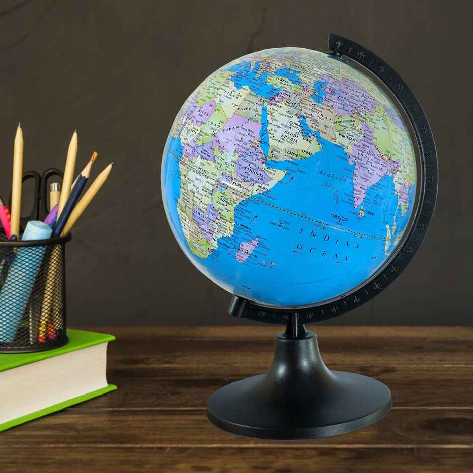 ABK Educational Rotating World Globe 10 Inch Height, 8 inch diameter Rotating