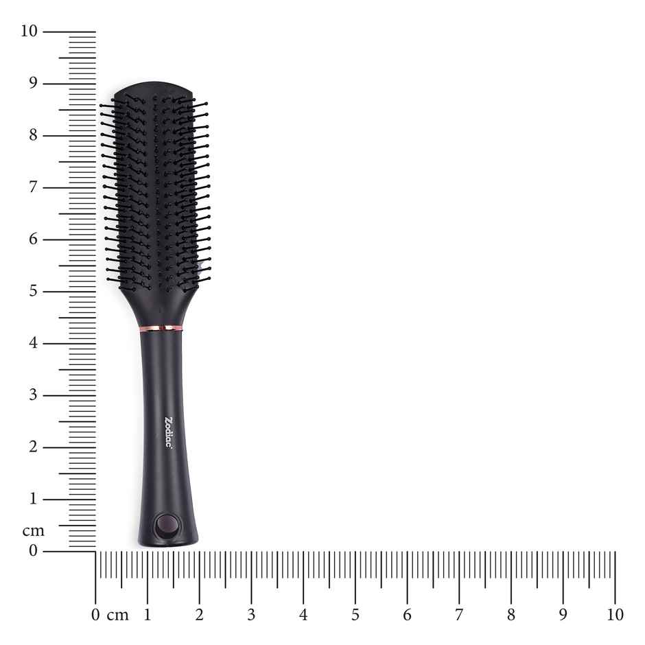 Zodiac Swiss Flat Hair Brush | Black Matt