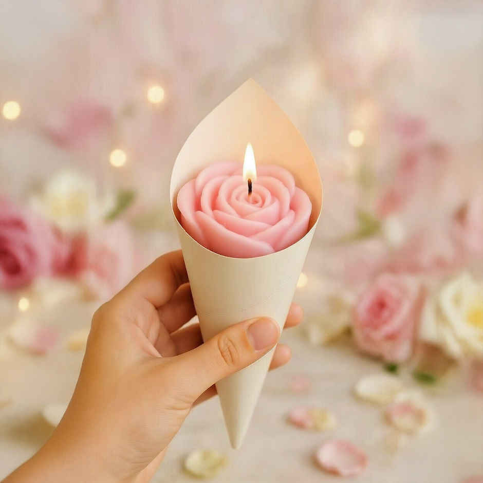 Rose Bouquet Candle | Unique Gift | Oye Happy