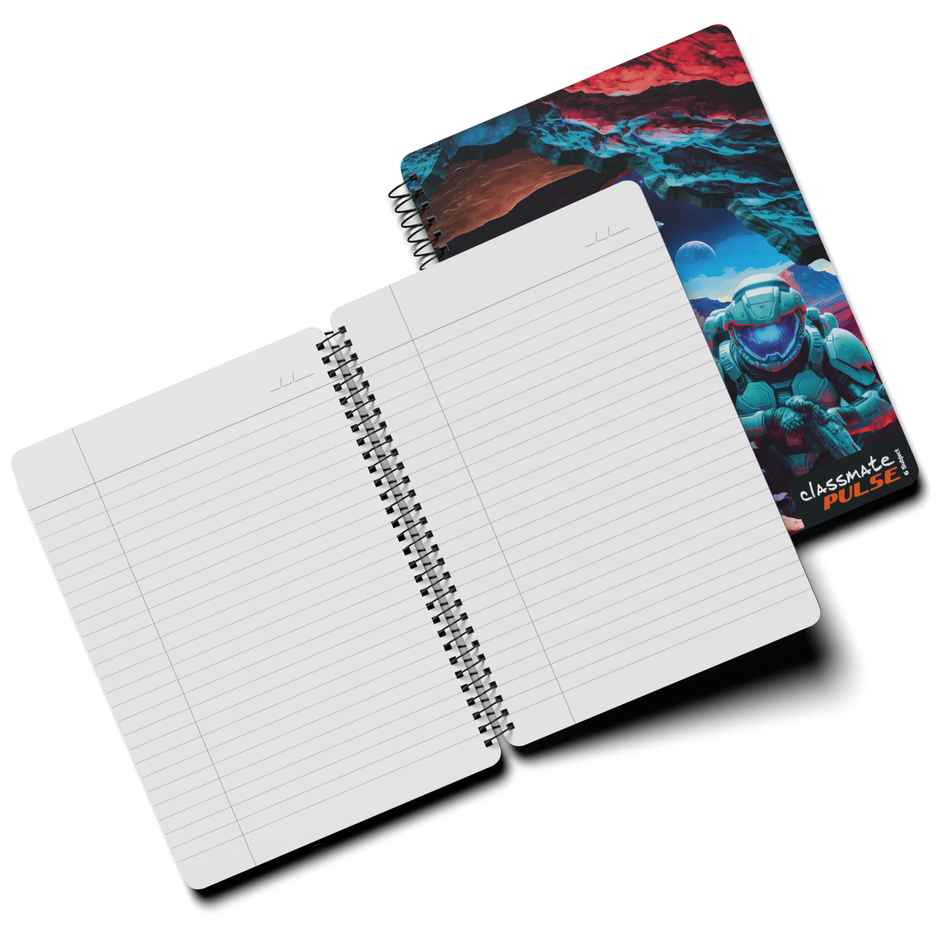 Classmate | Assorted Single Line Pulse 3D Spiral Notebook (302 Pages) - Assorted