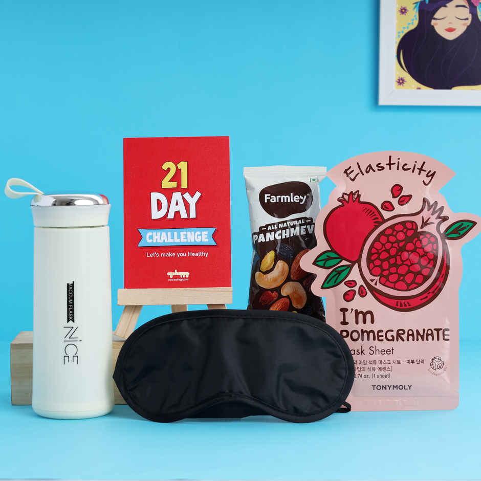 Fitness and Self Care Hamper | Wellness Gift Set for Health | Conscious Women | Oye Happy