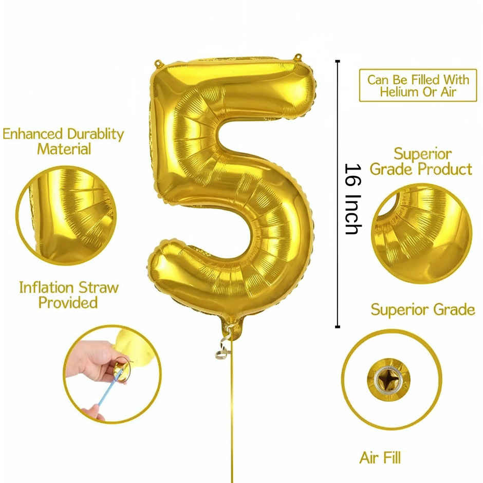 Number Balloons (0-9) | Foil Balloons | Birthday Decoration | Party Needs| Propcon