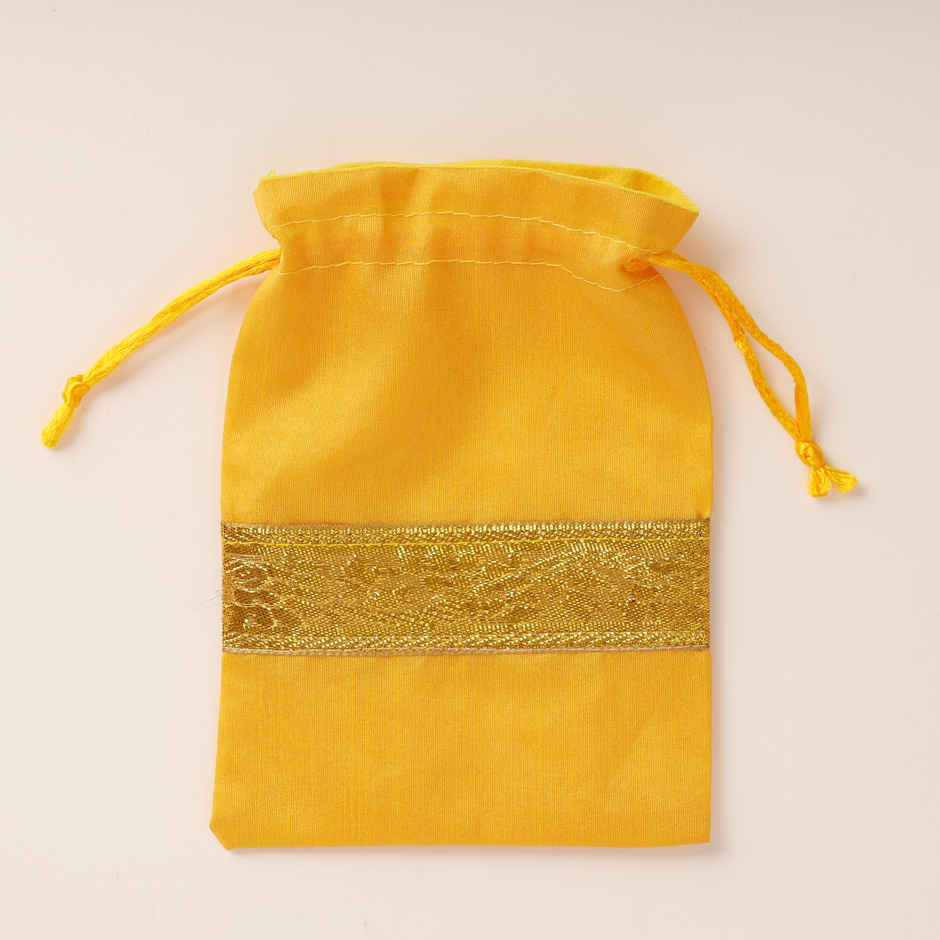 Golden Silk Potli | Pack Of 5 | Happy Mail