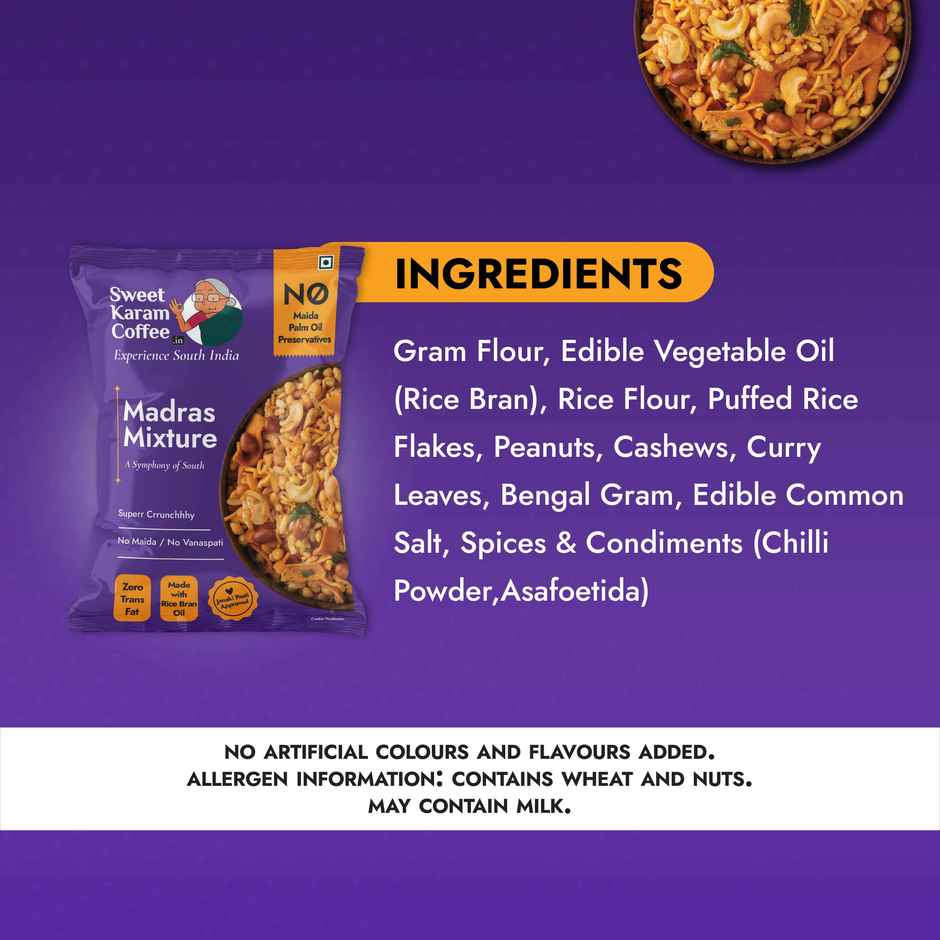 Sweet Karam Coffee Special Madras Mixture | No Palm Oil, No Preservatives