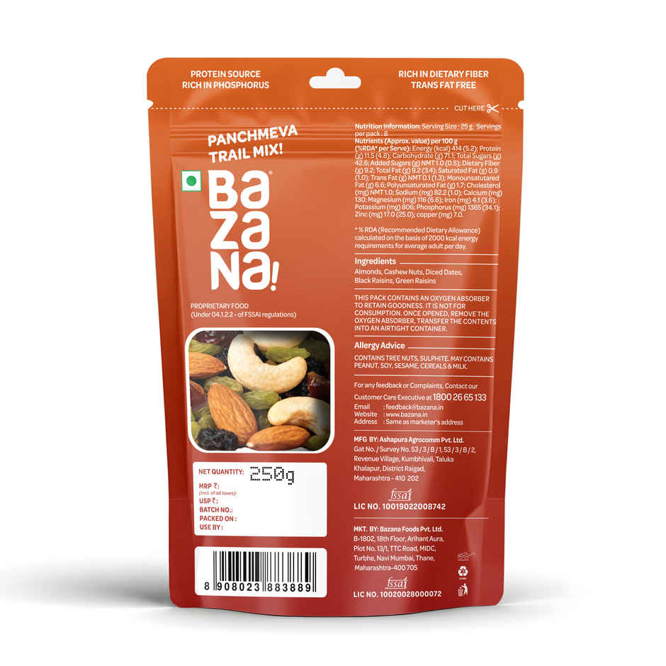 Bazana Premium Panchmeva Trail Mix | Daily Power Nutrition
