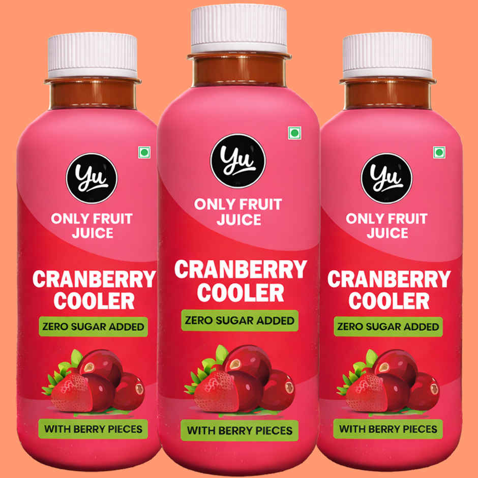 Yu Cranberry Cooler with Berry Pieces - Only Fruit Juice