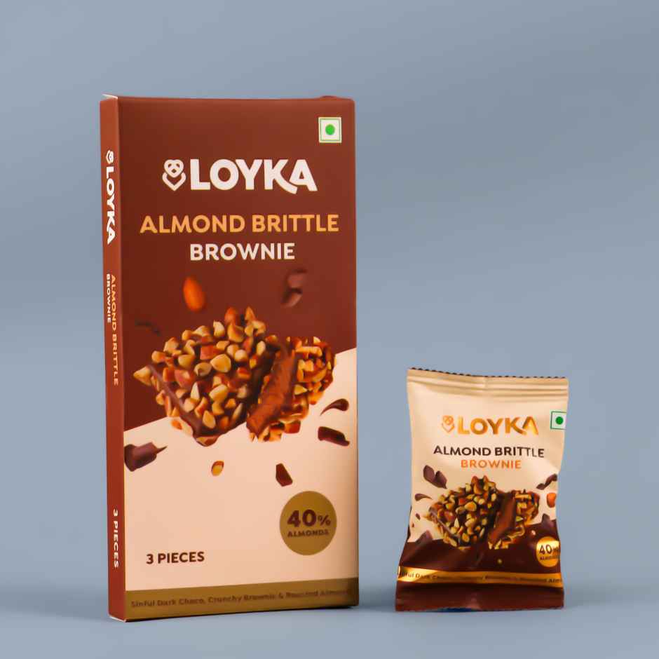 LOYKA Almond Brittle Brownie Chocolate Box | 43.5 g