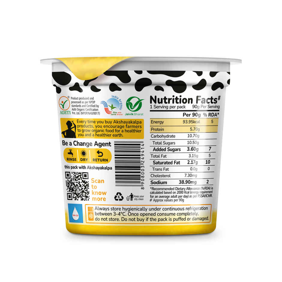 Akshayakalpa Organic Greek Yogurt - Mango Combo