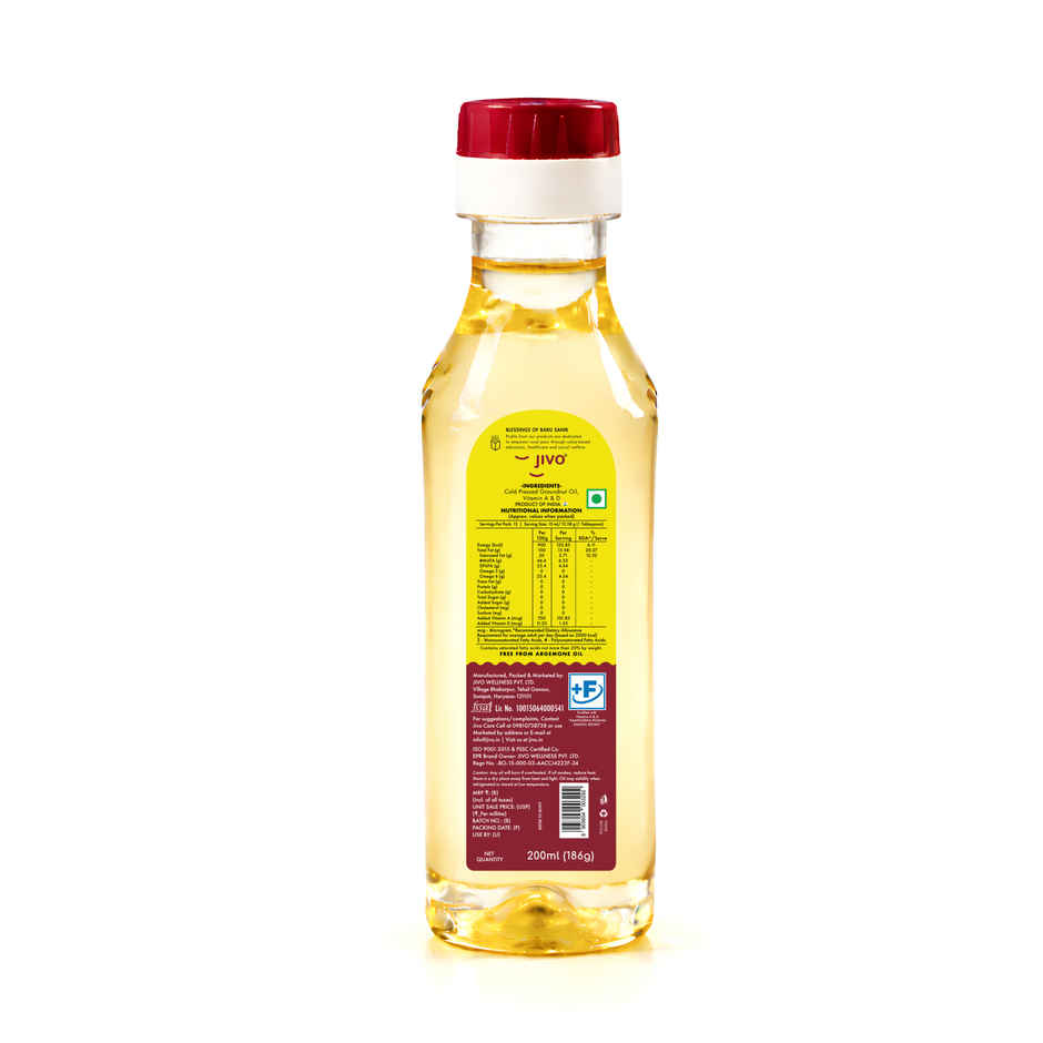 Jivo Groundnut | Peanut | Cold Pressed Heathy Cooking Oil