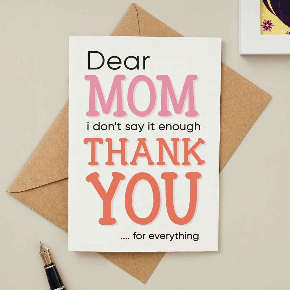 Thank You Mom Greeting Card | Oye Happy