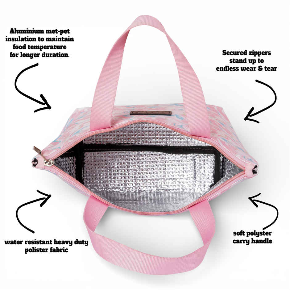 HOOM Print Lunch Bag with Met-PET Aluminium Insulation | Stylish, Practical & Keeps Food Fresh