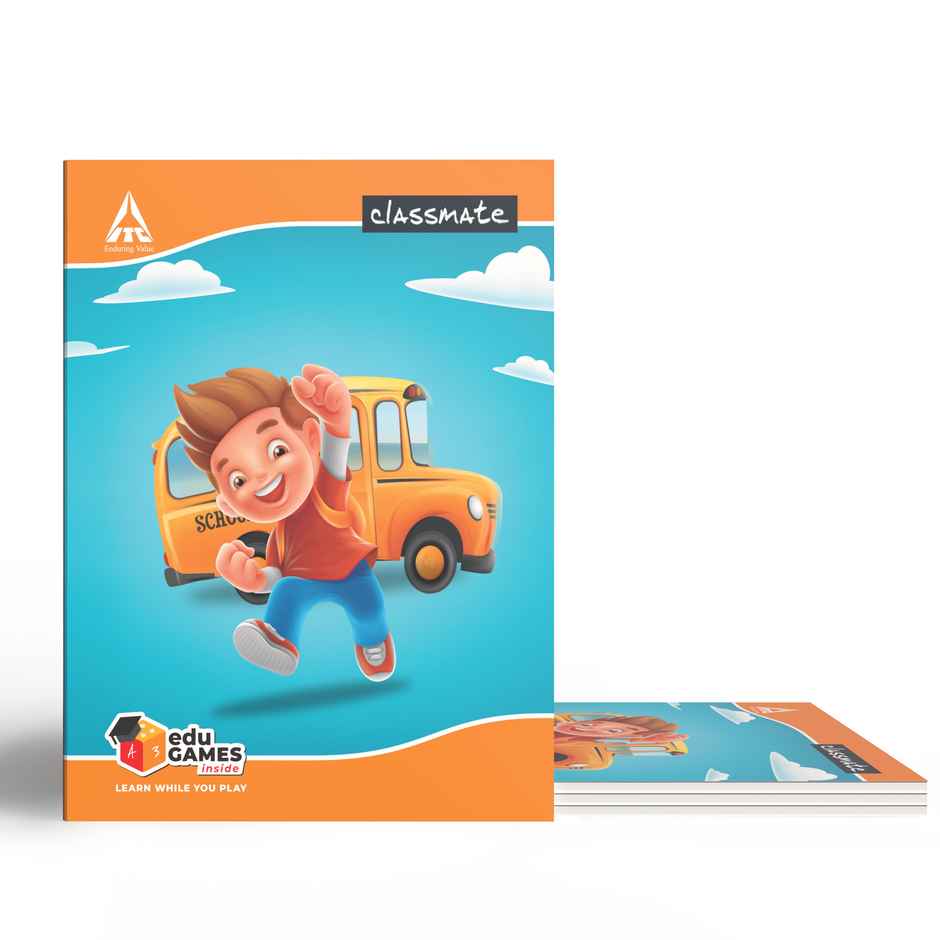 Classmate|Notebook|Soft Cover| | Four lines with gap| B5| 240 x 180|172 pages