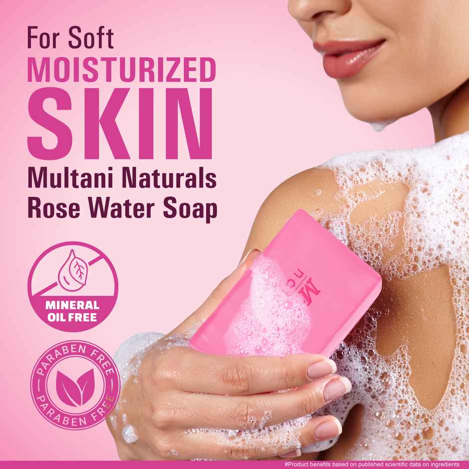 Multani Natural Rosewater Handmade Soap | Hydrate and Refresh Skin