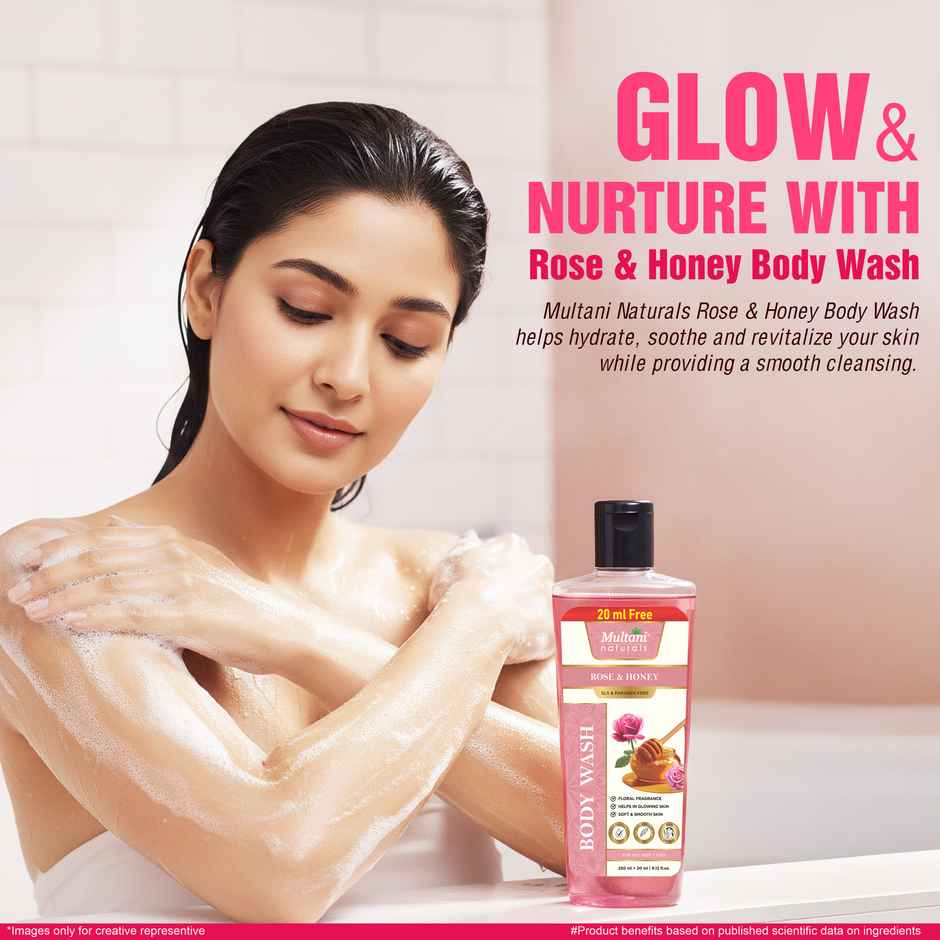 Multani Naturals Rose & Honey Body Wash
