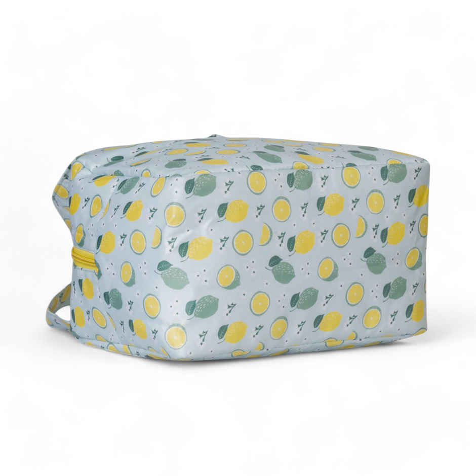 HOOM Lemon Print Lunch Bag with Met-PET Aluminium Insulation | Fresh and Warm for Longer