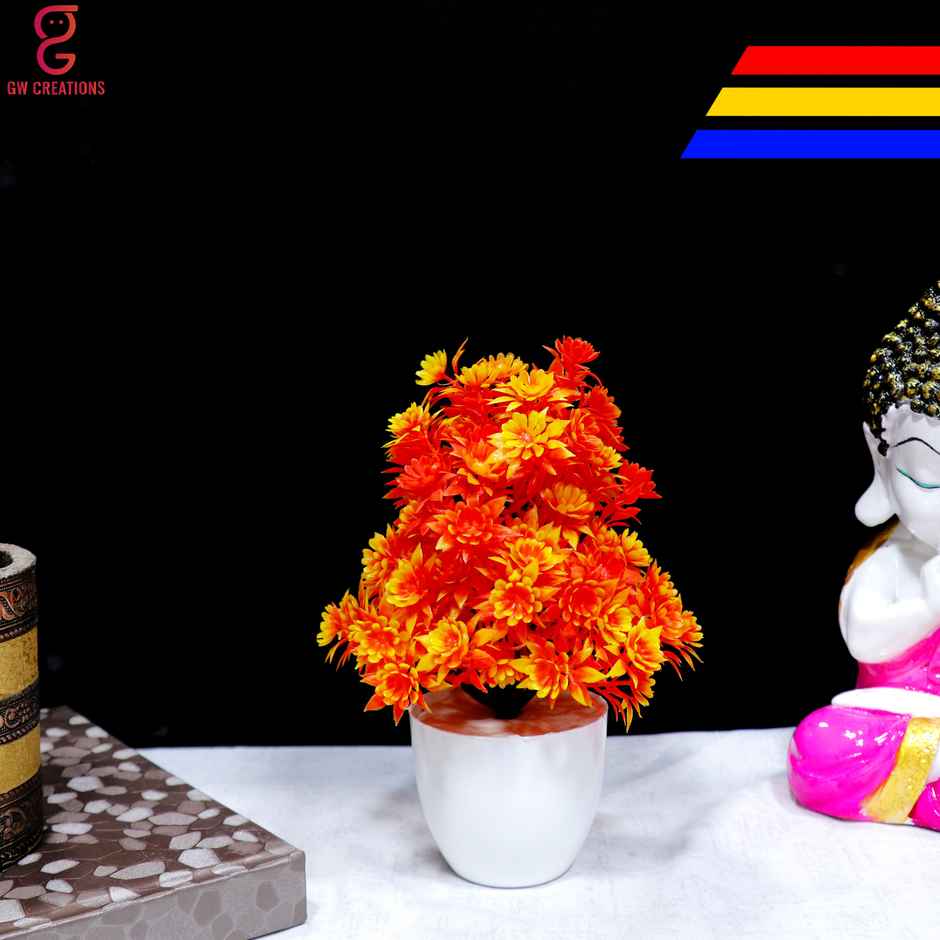 Gw Creations Small Plant Orange Flower Flower